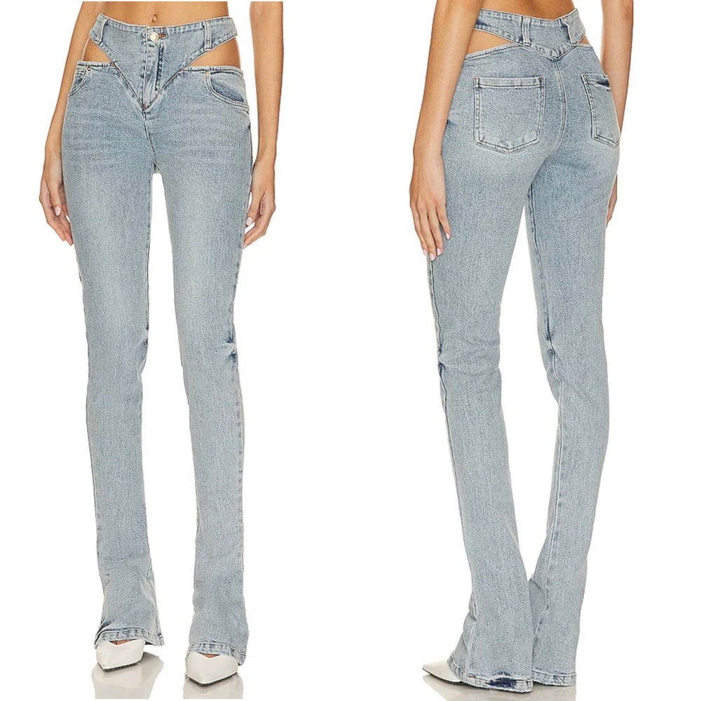 Retrofete Light Blue Cut-Out Women Jeans